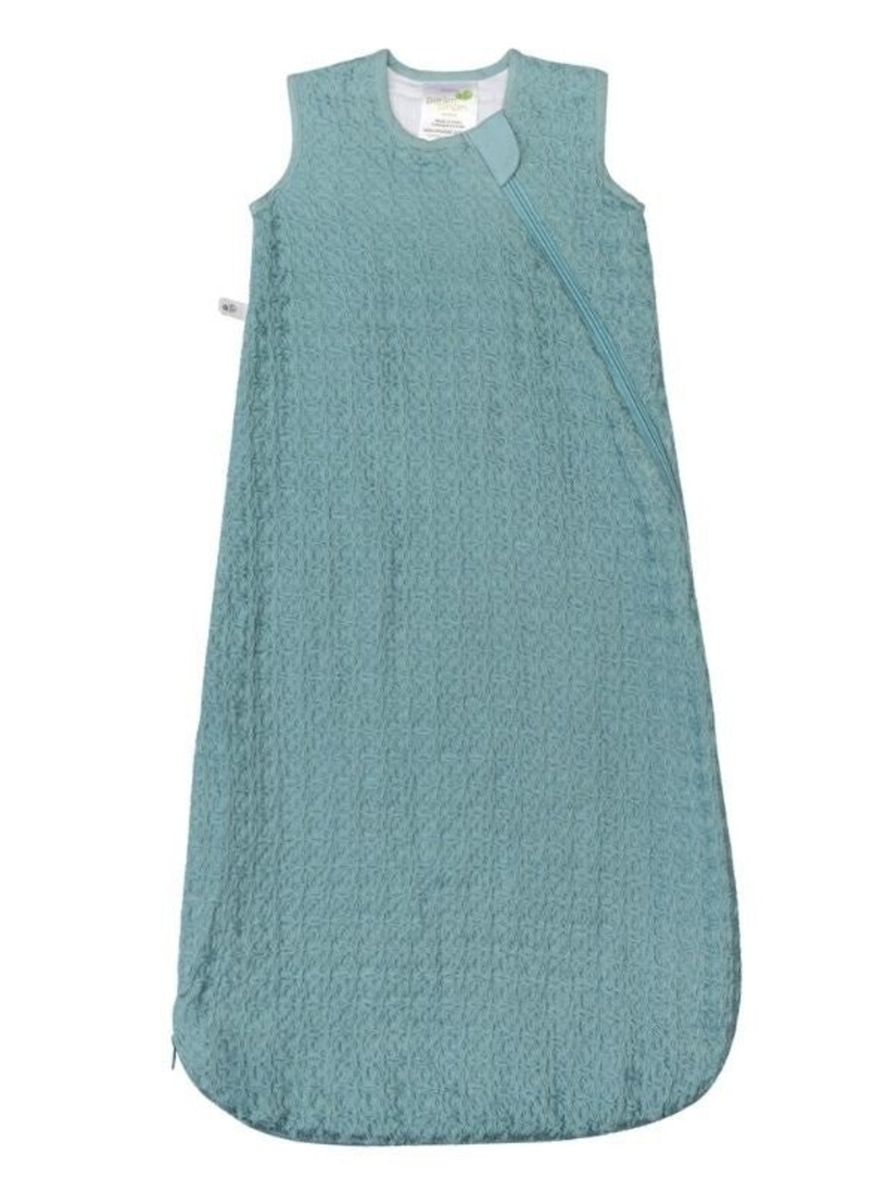 Sleeveless Lightweight Organic Cotton Waffle Knit Sleep Sack in Teal